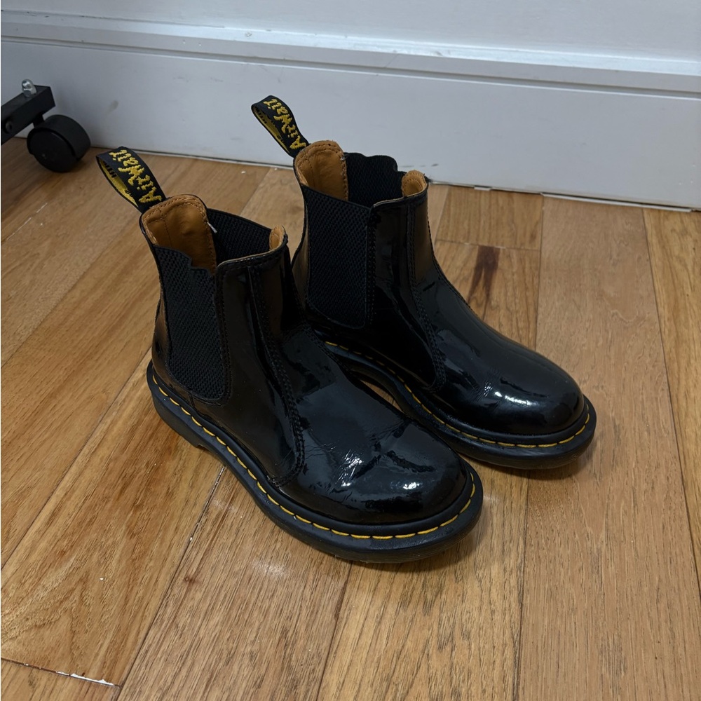 Dr. Martens women’s patent leather Chelsea boots